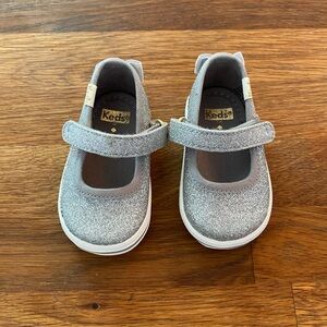 Kate Spade Keds Glittery Mary Jane Shoes - Silver